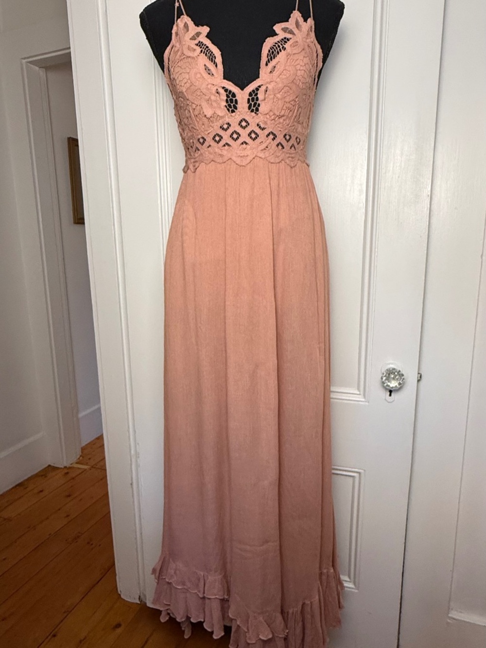 Free People Soft Mauve Romantic Maxi Dress